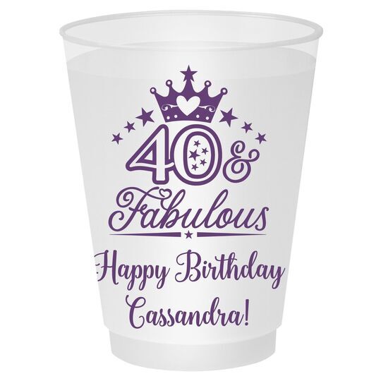 40 & Fabulous Crown Shatterproof Cups